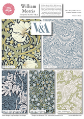 Craft Cotton Company 100 % coton 45 x 55 cm de large William Morris Classic Cotton Lot de 5 Fat Quarters Idéal pour l'artisanat et le patchwork